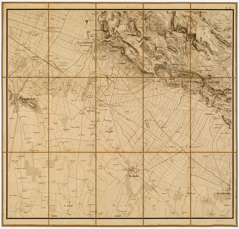 (N:8613) CARTE POUR SERVIR A L'INTELLIGENCE DES OPERATIONS MILITAIRES ENTRE LA CHIESE ET L'ADIGE...(LOMBARDO VENETO) - Foglio A3 (B0006324) Carte e stampe antiche: riproduzione a colori su carta (formato A1)