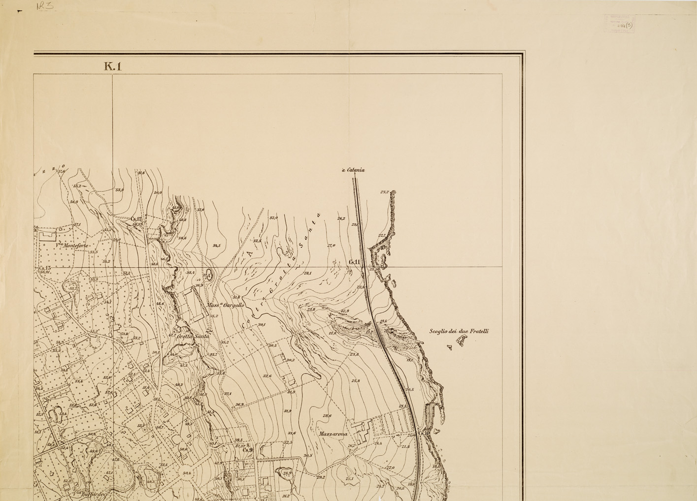 (N:13754) PIANTA DELLA CITTA' DI SIRACUSA - Foglio 3 (B0006605, B0006606, B6605-06) Carte e stampe antiche: riproduzione a colori su carta (formato A1)