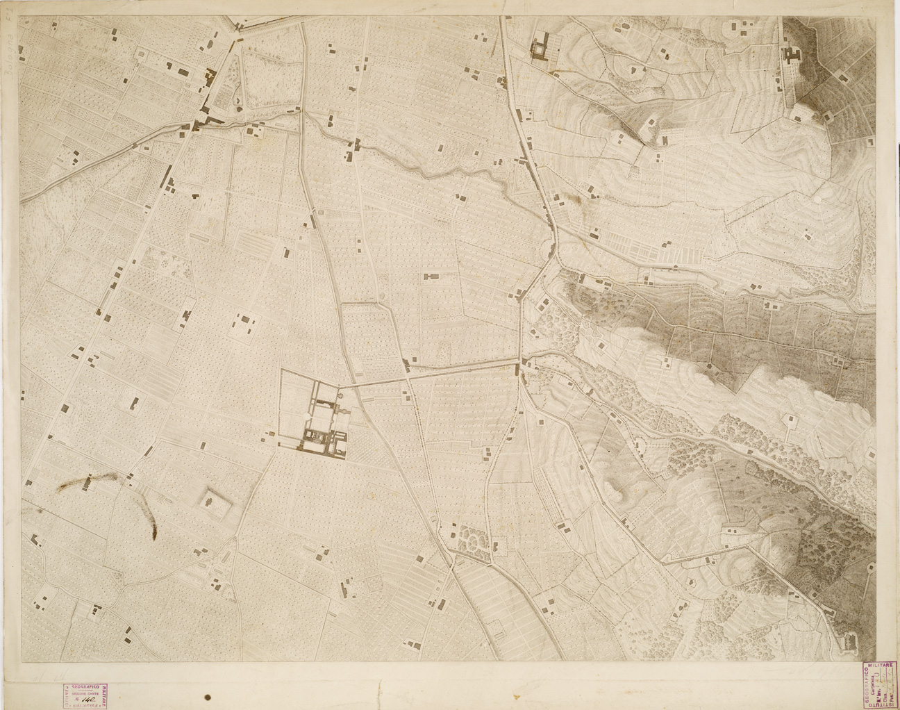 (N:7535) PIANTA TOPOGRAFICA DELLA CITTA' DI BOLOGNA - Foglio 1 (B0006776) Carte e stampe antiche: riproduzione a colori su carta (formato A1)