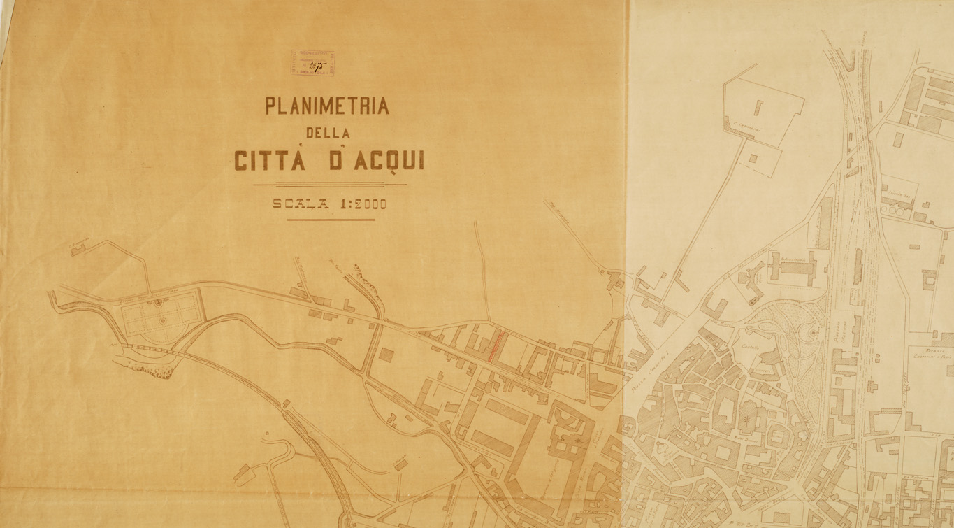 (N:14088) PLANIMETRIA DELLA CITTA' D'ACQUI (B0006799, B0006800, B0006801, B0006802, B6799-02) Carte e stampe antiche: riproduzione a colori su carta (formato A1)