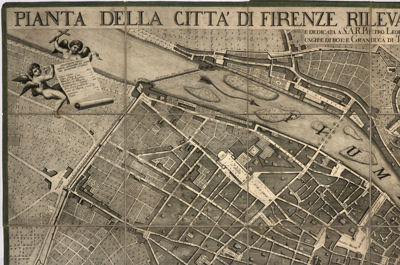 (N:13604) PIANTA DELLA CITTA' DI FIRENZE RILEVATA ESATTAMENTE NELL'ANNO 1783 E DEDICATA A S. A. R. PIETRO LEOPOLDO P. R. DI UNGH. E DI BOE. E GRANDUCA DI TOSCANA (B0007002, B0007003, B0007004, B0007005, B0007006, B0007007, B7002-7) Carte e stampe antiche: riproduzione a colori su carta (formato A1)