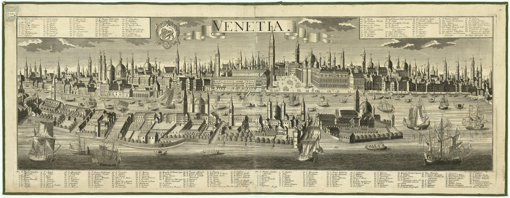(N:14070) VENETIA - Tavola N. 95 (B0007297) Carte e stampe antiche: riproduzione a colori su carta (formato A1)