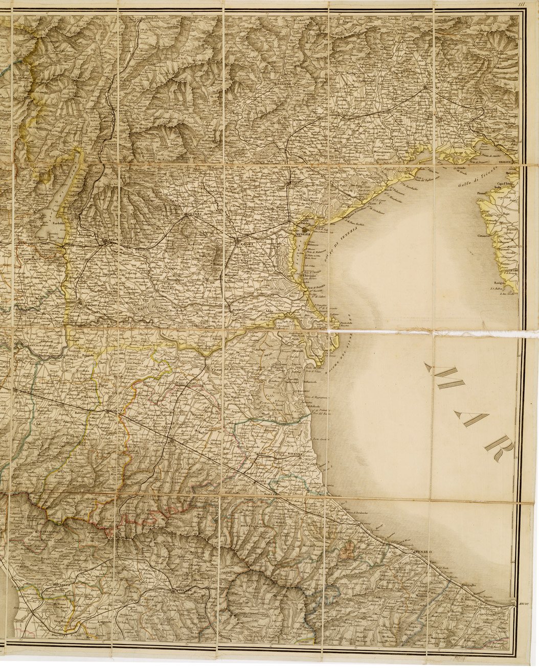 (N:1849) CARTA DEL LOMBARDO VENETO (B0007505, B0007506, B7505-06) Carte e stampe antiche: riproduzione a colori su carta (formato A1)