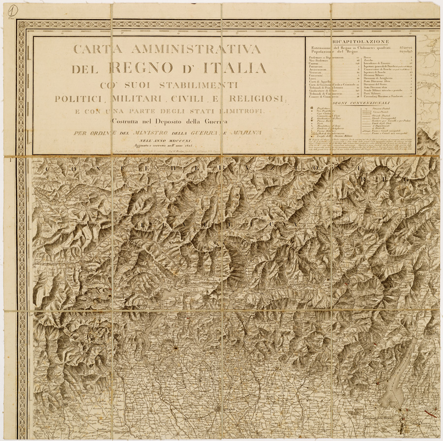 (N:742) CARTA AMMINISTRATIVA DEL REGNO D'ITALIA... - Foglio 1 (B0007553) Carte e stampe antiche: riproduzione a colori su carta (formato A1)