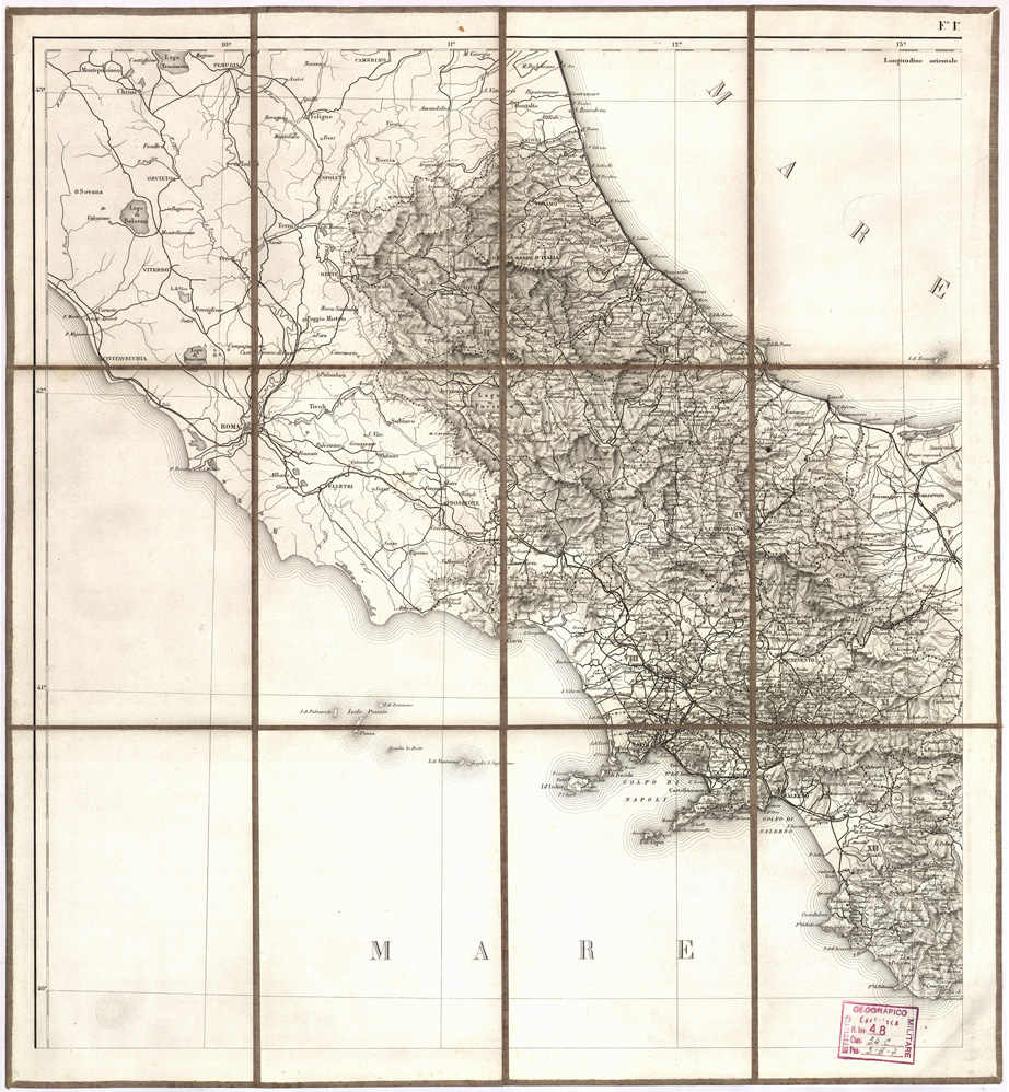 (N:3539) CARTA DELLA PROVINCIE MERIDIONALI D'ITALIA... - Foglio 1 (B0007700) Carte e stampe antiche: riproduzione a colori su carta (formato A1)