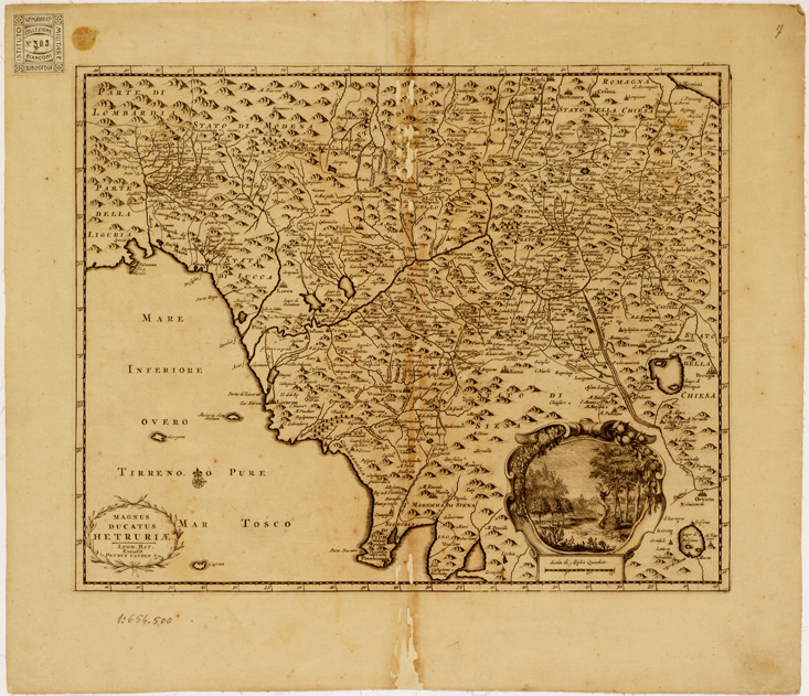 (N:16) XVIII Tavola DELL'ATLANTE LUGDUNI BATAVORUM - Foglio 7 (B0007988) Carte e stampe antiche: riproduzione a colori su carta (formato A1)