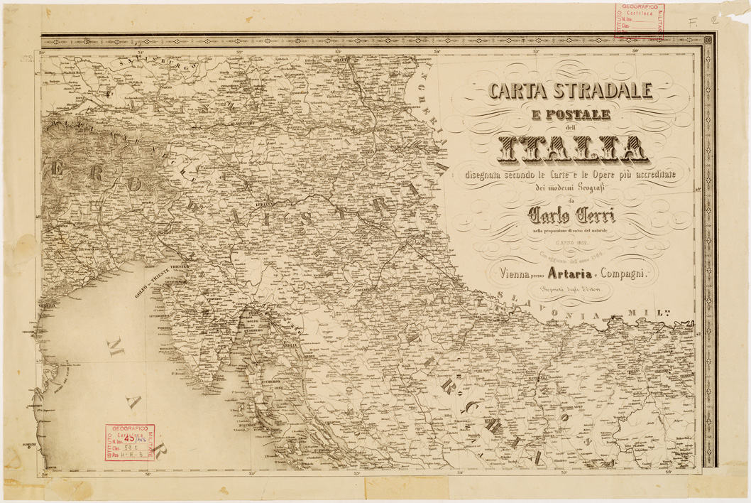 (N:5899) CARTA STRADALE E POSTALE DELL'ITALIA... - Foglio 2 (B0008022) Carte e stampe antiche: riproduzione a colori su carta (formato A1)