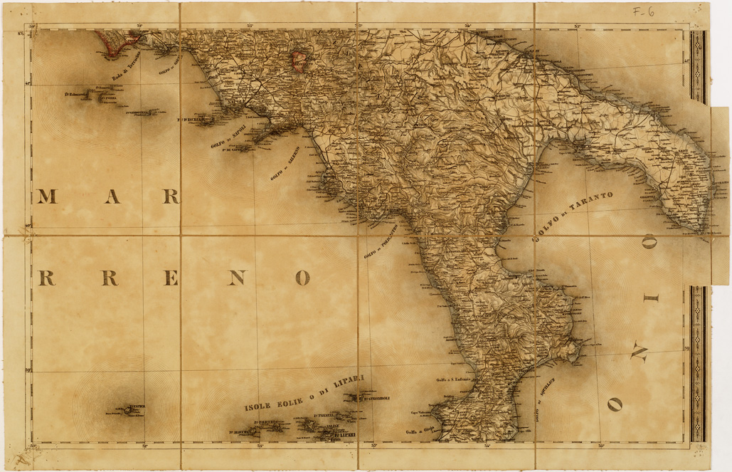 (N:5912) CARTA STRADALE E POSTALE DELL'ITALIA... - Foglio 6 (B0008035) Carte e stampe antiche: riproduzione a colori su carta (formato A1)