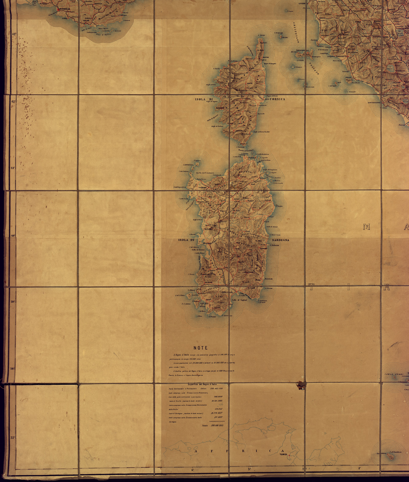 (N:841) CARTA COROGRAFICA DIMOSTRATIVA DEL REGNO D'ITALIA E DELLE ALTRE REGIONI LIMITROFE   

 (B0008042, B0008043, B0008044, B0008045) Carte e stampe antiche: riproduzione a colori su carta (formato A1)