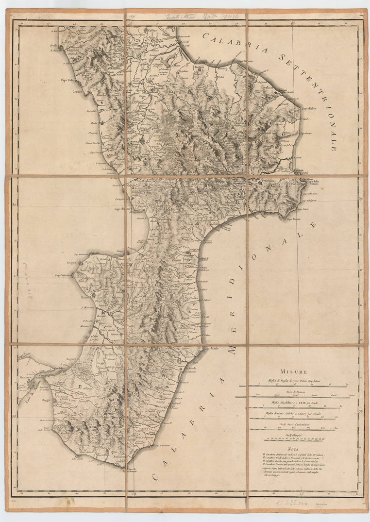 (N:5477) CARTA GEOGRAFICA DELLA SICILIA PRIMA O SIA REGNO DI NAPOLI (B0008152) Carte e stampe antiche: riproduzione a colori su carta (formato A1)