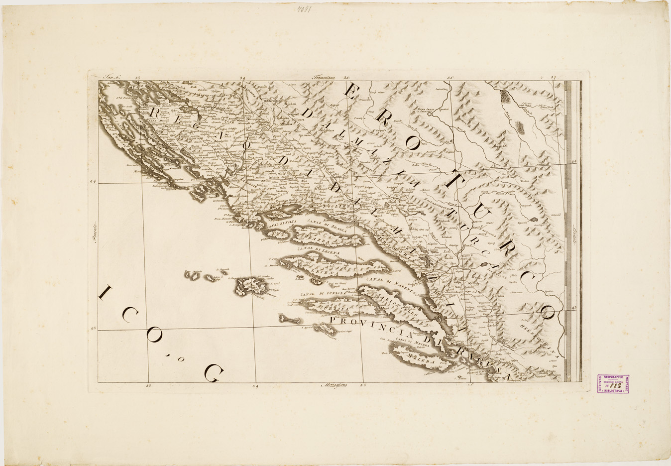 (N:4850) CARTA GENERALE DELL'ITALIA... - Tavola 6 (B0008206) Carte e stampe antiche: riproduzione a colori su carta (formato A1)