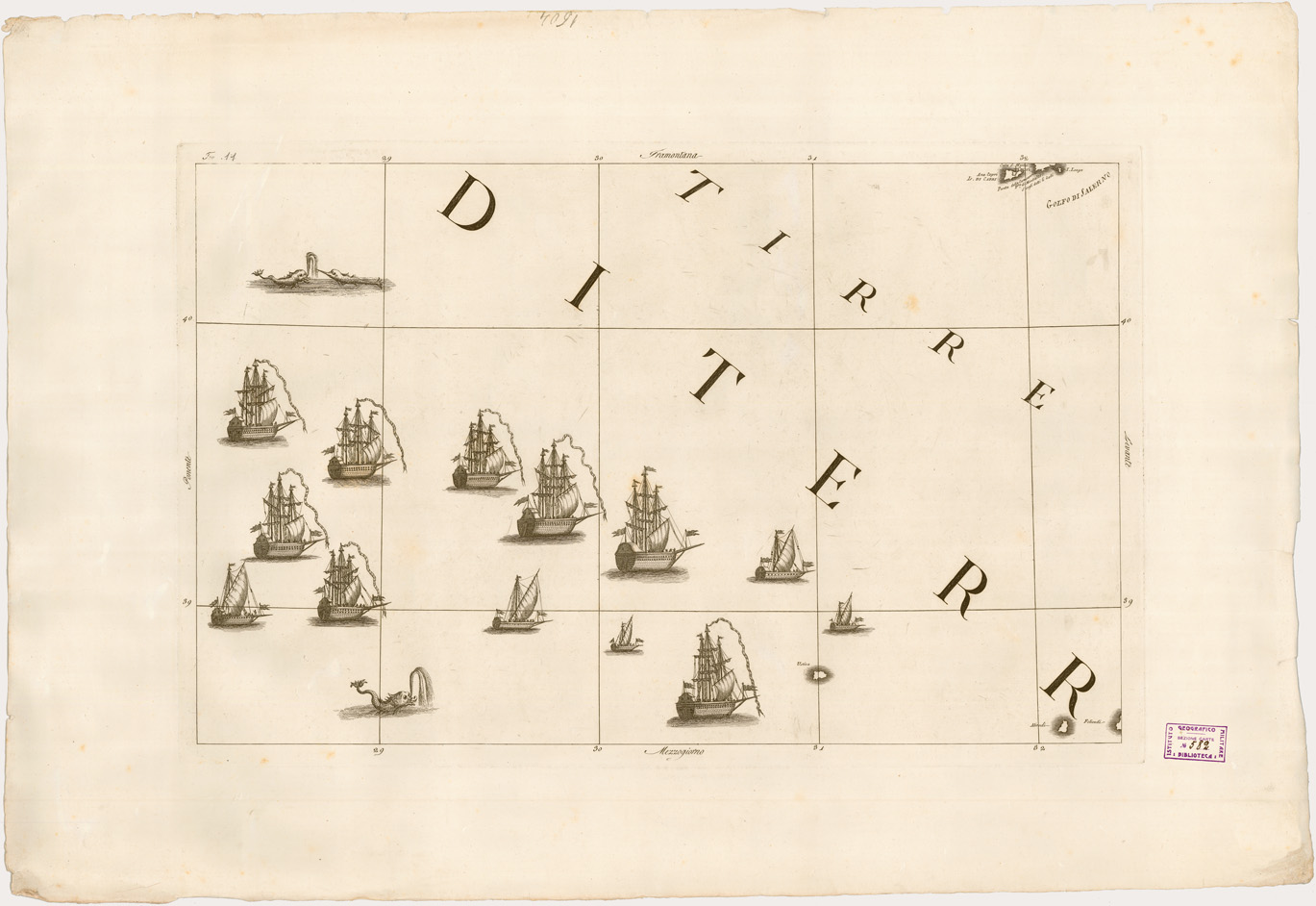 (N:4841) CARTA GENERALE DELL'ITALIA... - Tavola 11 (B0008211) Carte e stampe antiche: riproduzione a colori su carta (formato A1)