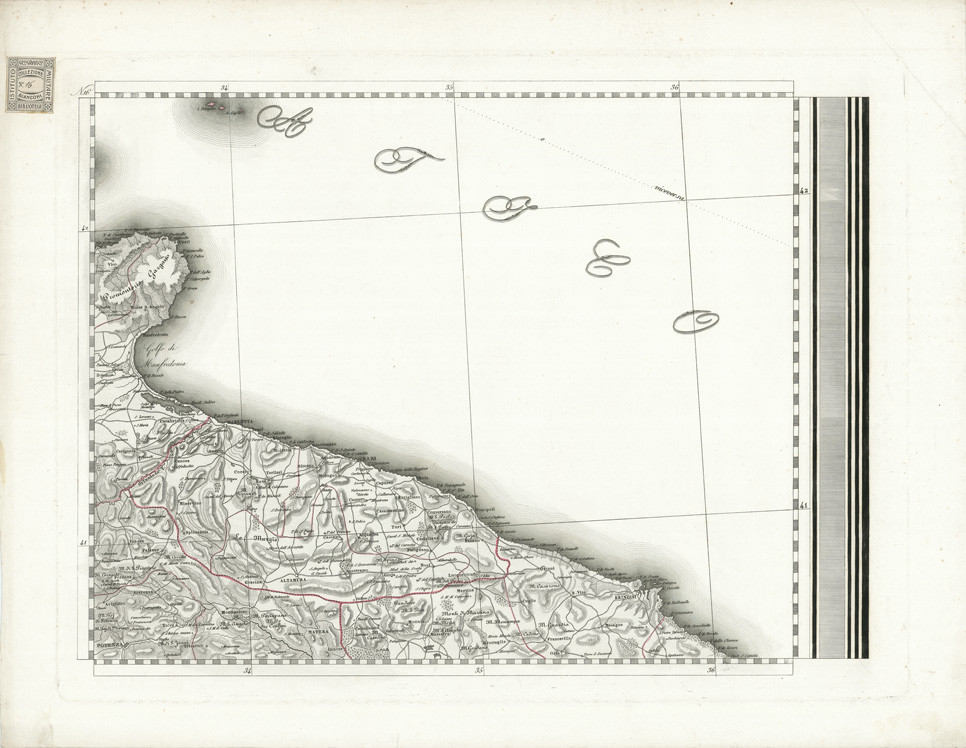(N:10462) GRAN CARTA D'ITALIA DISEGNATA ED INCISA COLLA SCORTA DELLE OPERE PIU' RECENTI ED ACCREDITATE DI GEOGRAFIA PUBBLICATA PER CURA DI G. CIVELLI E COMP. ... - Foglio 16 - Bari, Potenza (B0008303) Carte e stampe antiche: riproduzione a colori su carta (formato A1)
