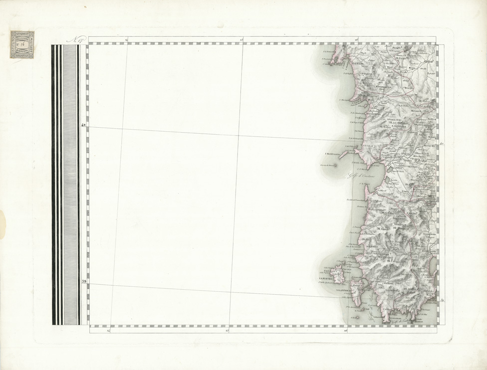 (N:10463) GRAN CARTA D'ITALIA DISEGNATA ED INCISA COLLA SCORTA DELLE OPERE PIU' RECENTI ED ACCREDITATE DI GEOGRAFIA PUBBLICATA PER CURA DI G. CIVELLI E COMP. ... - Foglio 17 - Oristano, Alghero (B0008304) Carte e stampe antiche: riproduzione a colori su carta (formato A1)