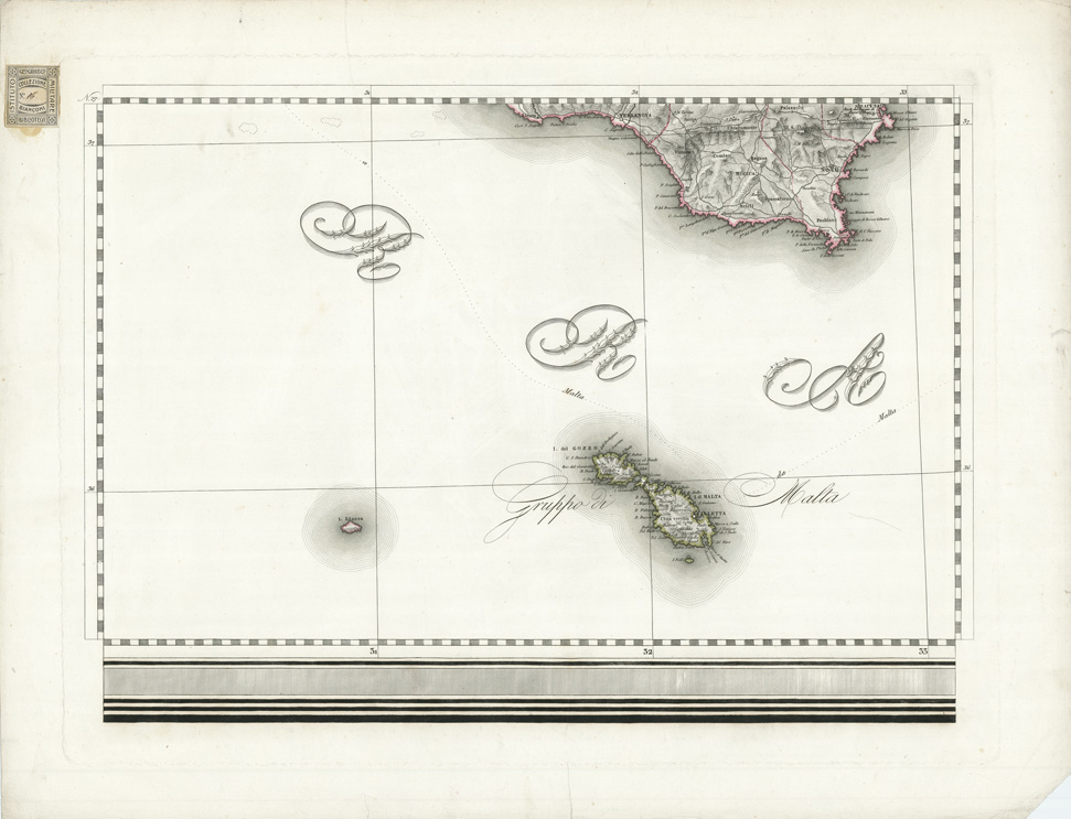 (N:10474) GRAN CARTA D'ITALIA DISEGNATA ED INCISA COLLA SCORTA DELLE OPERE PIU' RECENTI ED ACCREDITATE DI GEOGRAFIA PUBBLICATA PER CURA DI G. CIVELLI E COMP. ... - Foglio 27 - Ragusa, Isola di Malta (B0008314) Carte e stampe antiche: riproduzione a colori su carta (formato A1)