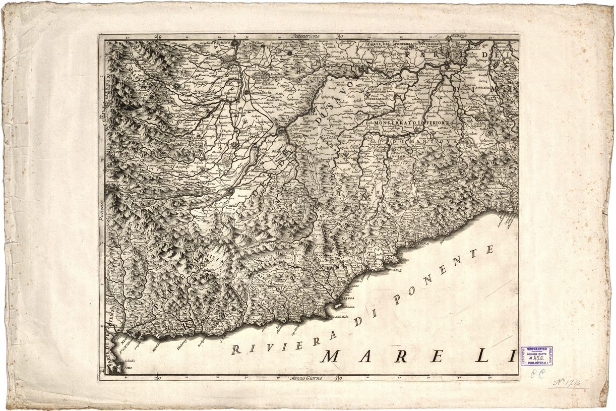 (N:11231) LA LIGURIA STATO DELLA REPUBBLICA DI GENOVA... (B0008343) Carte e stampe antiche: riproduzione a colori su carta (formato A1)