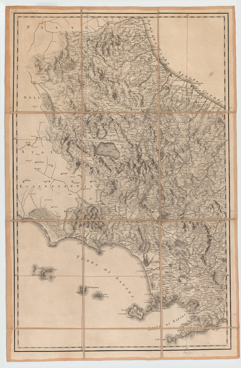 (N:26332) CARTA GEOGRAFICA DELLA SICILIA PRIMA O SIA REGNO DI NAPOLI DISEGNATA DA GIO. ANTONIO RIZZI ZANNONI PADOVANO ACCADEMICO DI GOTTINGA E D'ALTORF E FATTA INCIDERE PER ORDINE DEL RE DELLE DUE SICILIE IN PARIGI, 1769. (B0008410) Carte e stampe antiche: riproduzione a colori su carta (formato A1)