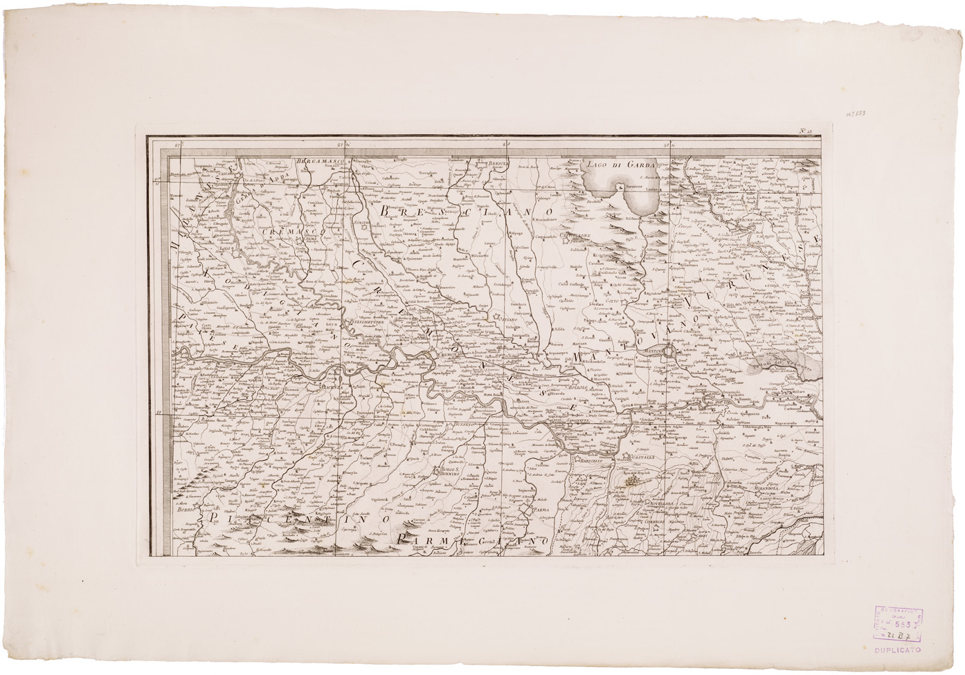 (N:11629) LO STATO ECCLESIASTICO DIVISO NELLE SUE LEGAZIONI E DELEGAZIONI... - Foglio 13 (B0008440) Carte e stampe antiche: riproduzione a colori su carta (formato A1)