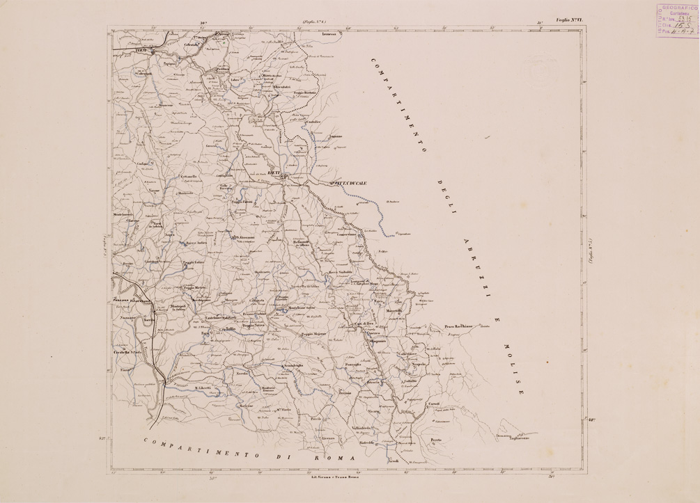 (N:3991) CARTA COROGRAFICA DELLE STRADE COMUNALI OBBLIGATORIE D'ITALIA - COMPARTIMENTO DELL'UMBRIA... - Foglio 6 (B0008476) Carte e stampe antiche: riproduzione a colori su carta (formato A1)