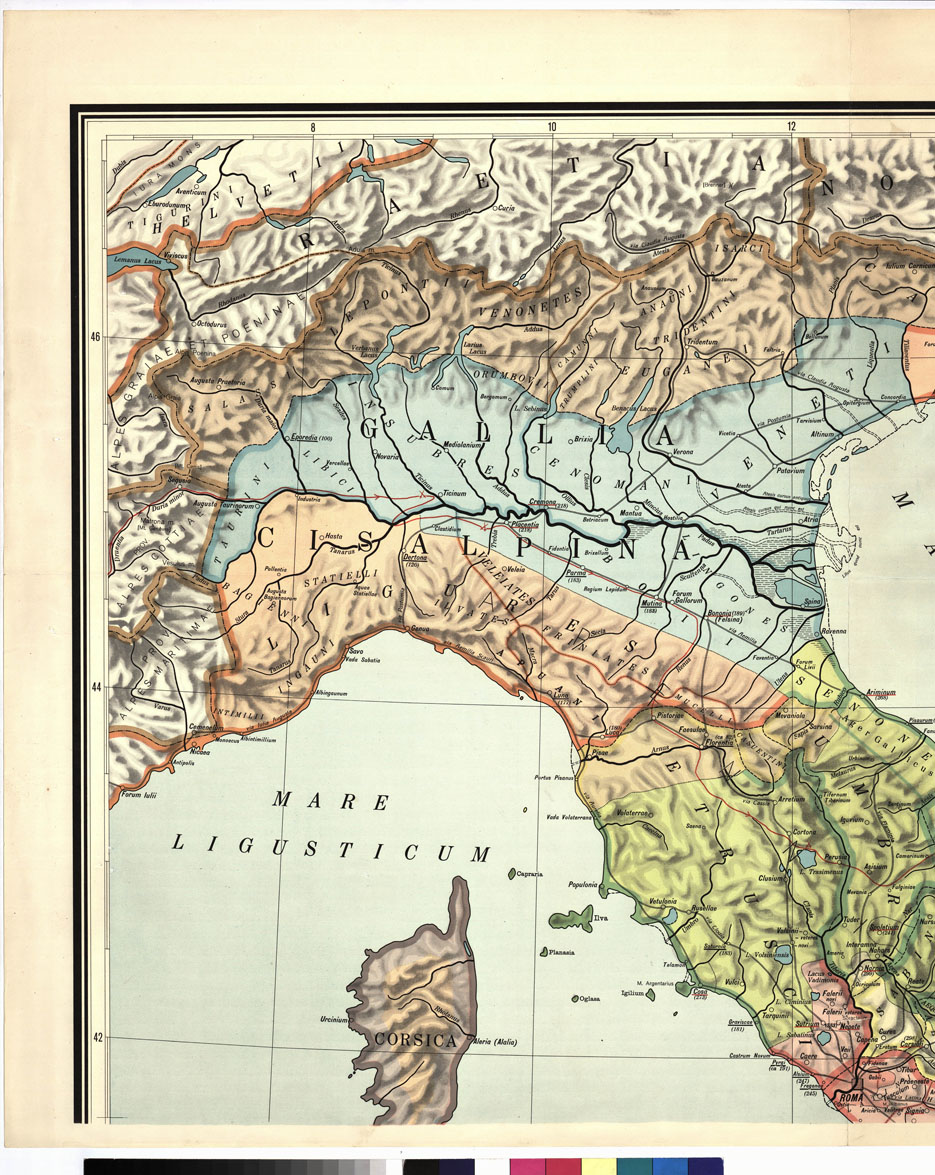 (N:10871) ITALIA STAROZYTNA - Foglio 2 (B0008741) Carte e stampe antiche: riproduzione a colori su carta (formato A1)