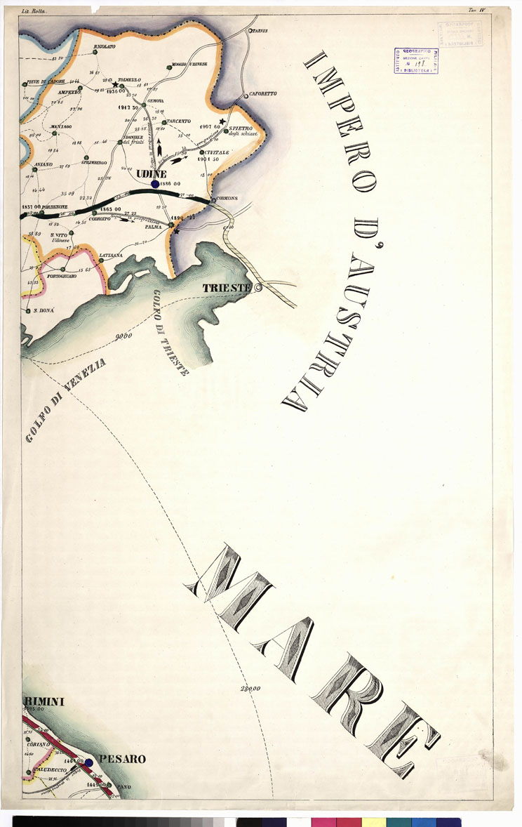 (N:5568) CARTA ITINERARIA... - Tavola IV (B0009120) Carte e stampe antiche: riproduzione a colori su carta (formato A1)