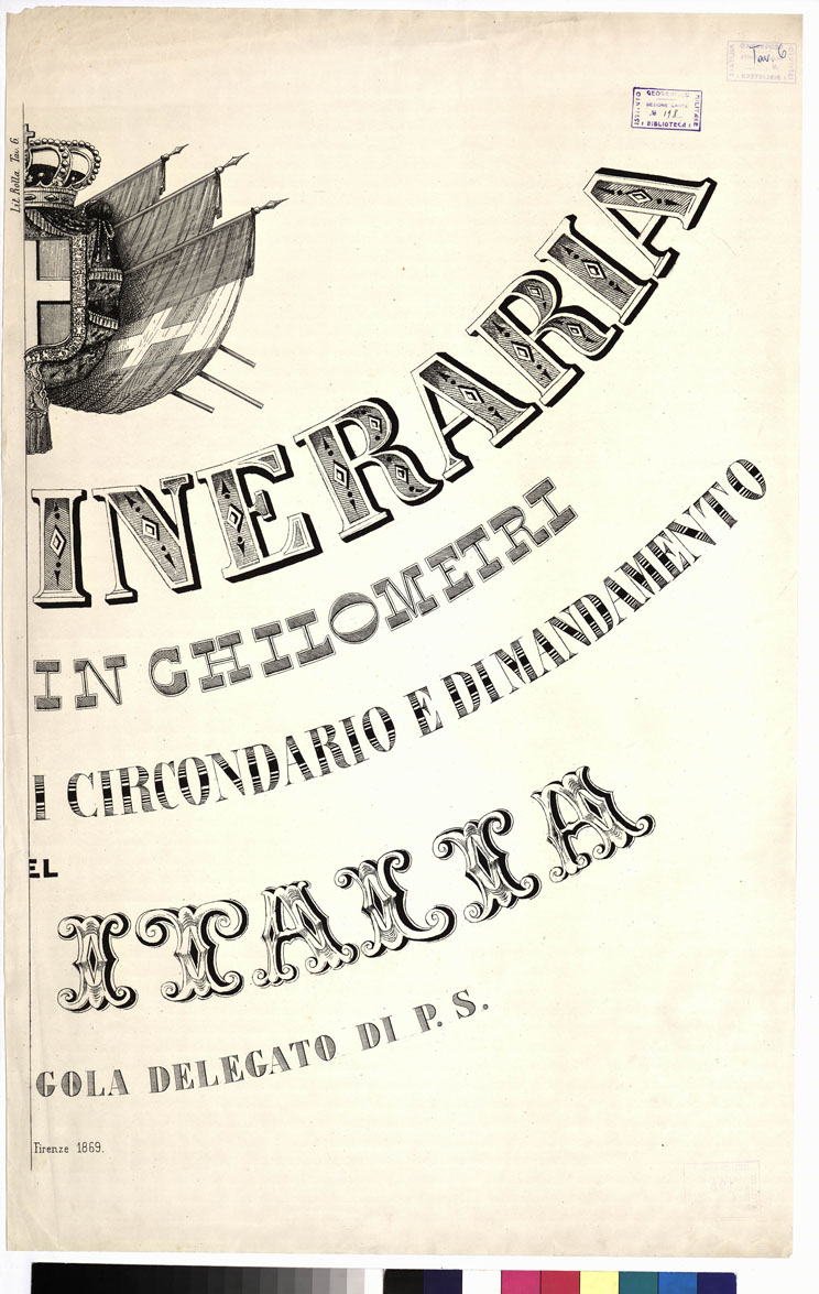 (N:5564) CARTA ITINERARIA... - Tavola 6 (B0009122) Carte e stampe antiche: riproduzione a colori su carta (formato A1)