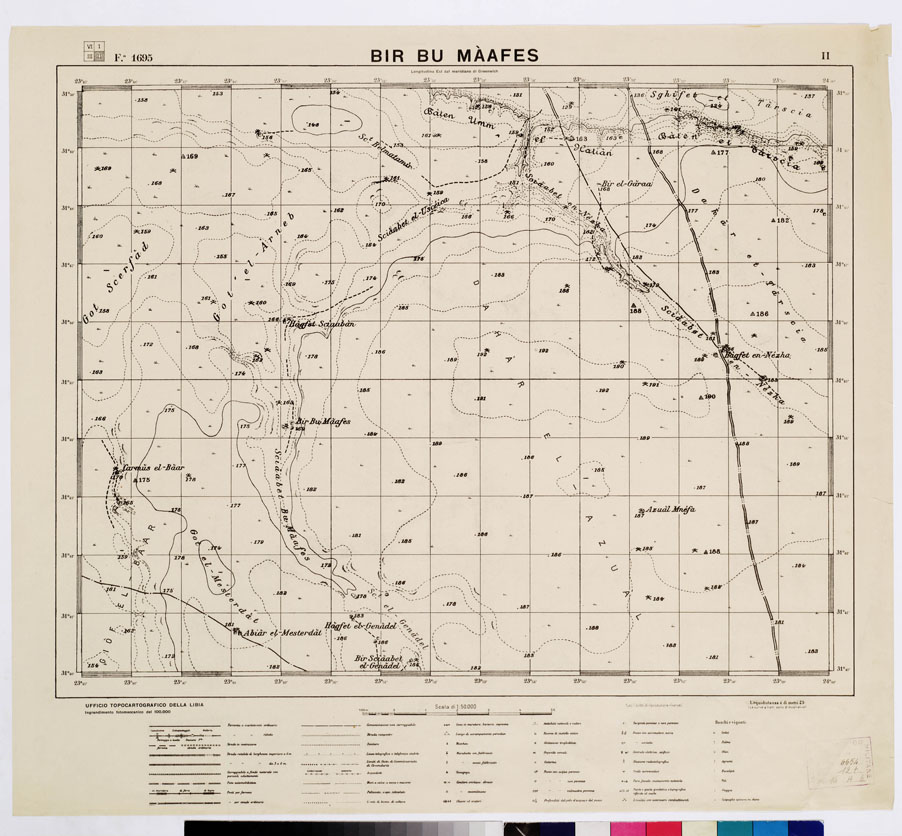 (N:3746) CARTA DELLA ZONA DI TOBRUK - BIR BU MAAFES Foglio 1695 II (B0009509) Carte e stampe antiche: riproduzione a colori su carta (formato A1)