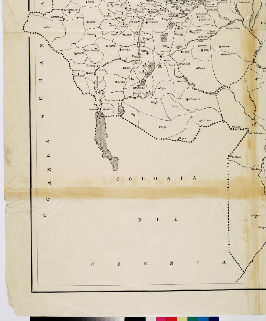 (N:56) AFRICA ORIENTALE ITALIANA SUDDIVISIONE POLITICO - AMMINISTRATIVA (B0009824, B0009825, B0009826, B0009827, B9824-27) Carte e stampe antiche: riproduzione a colori su carta (formato A1)