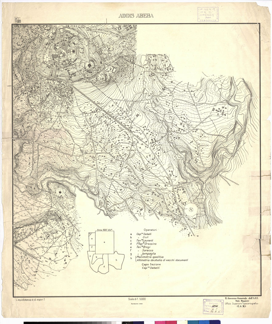(N:42) ADDIS ABEBA - Foglio 2 (B0009919) Carte e stampe antiche: riproduzione a colori su carta (formato A1)