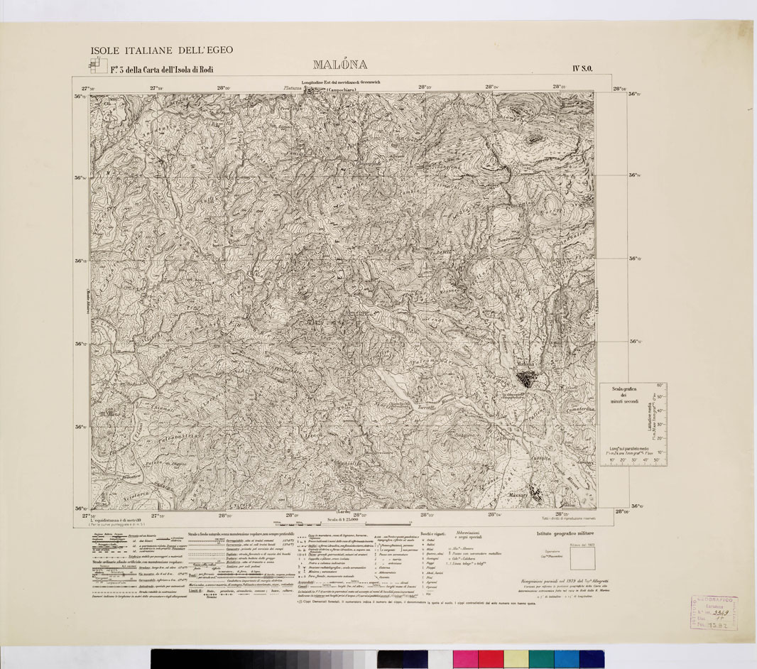 (N:10757) ISOLE ITALIANE DELL'EGEO - ISOLA DI RODI - Malona (B0009958) Carte e stampe antiche: riproduzione a colori su carta (formato A1)