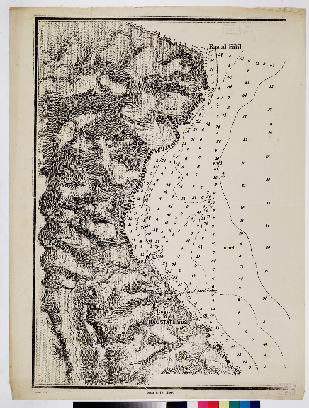 (N:12629) MARSA EL HILAL (EST DI MARSA SUSA) - Foglio 1 (B0010124) Carte e stampe antiche: riproduzione a colori su carta (formato A1)