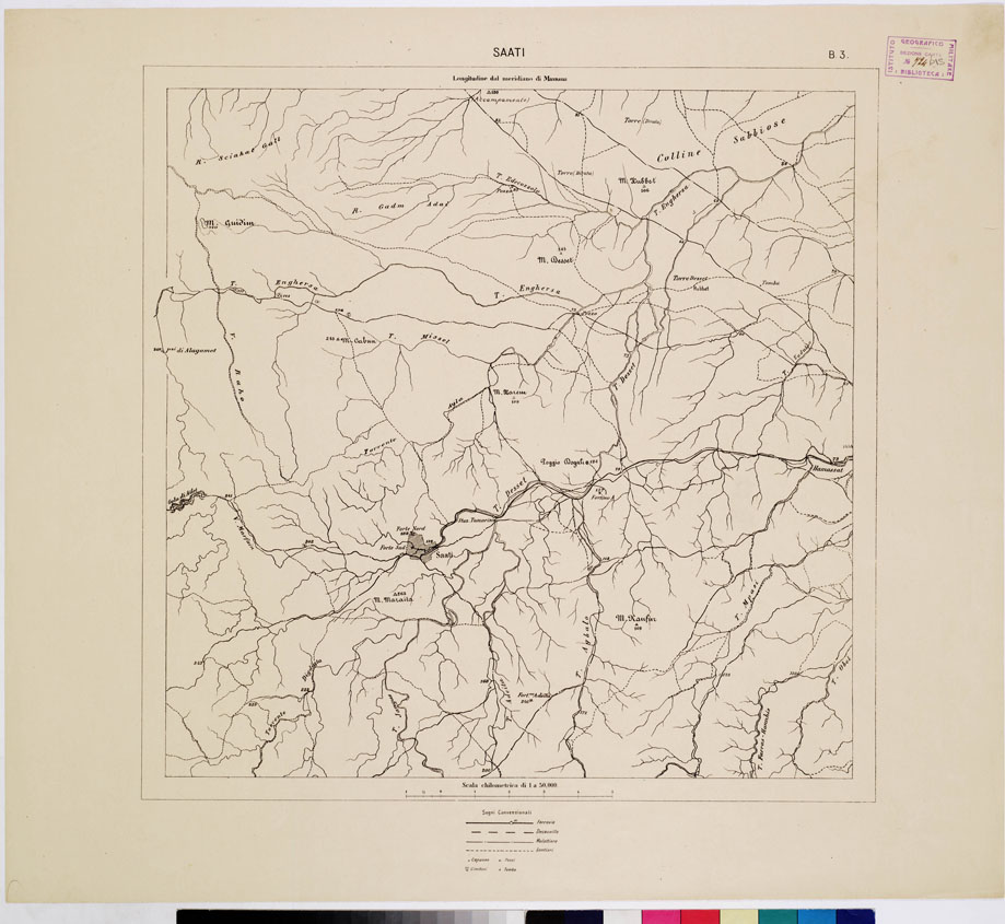 (N:7594) SAATI B 3 (B0010377) Carte e stampe antiche: riproduzione a colori su carta (formato A1)