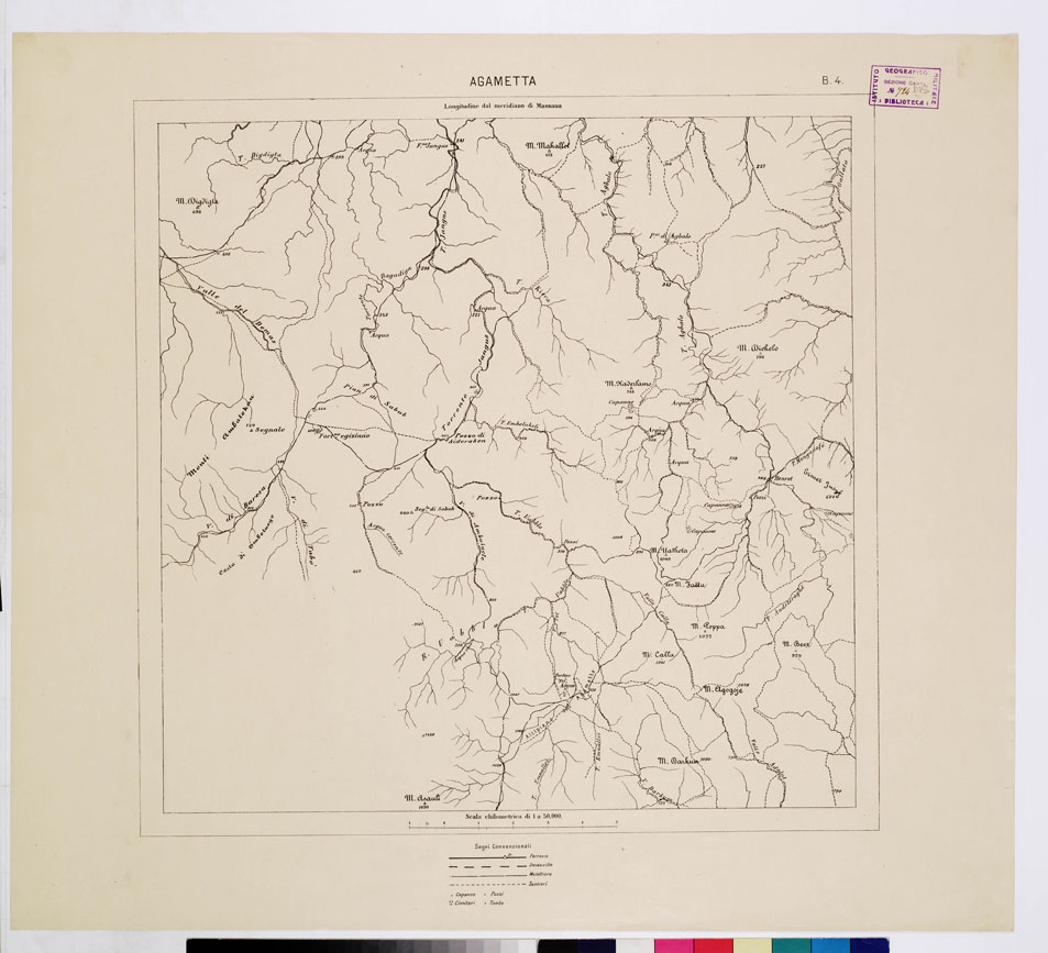 (N:7552) AGAMETTA B 4 (B0010378) Carte e stampe antiche: riproduzione a colori su carta (formato A1)