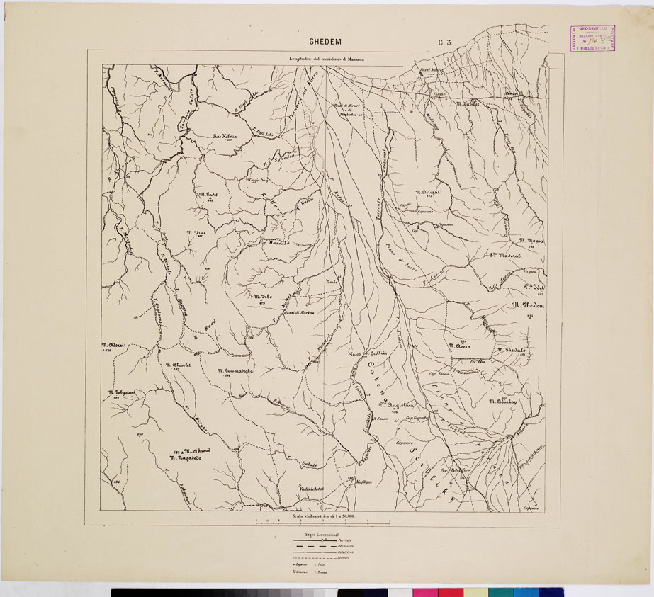 (N:7571) GHEDEM C 3 (B0010381) Carte e stampe antiche: riproduzione a colori su carta (formato A1)