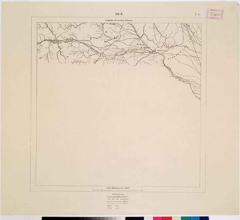 (N:7599) UA A C 4 (B0010382) Carte e stampe antiche: riproduzione a colori su carta (formato A1)