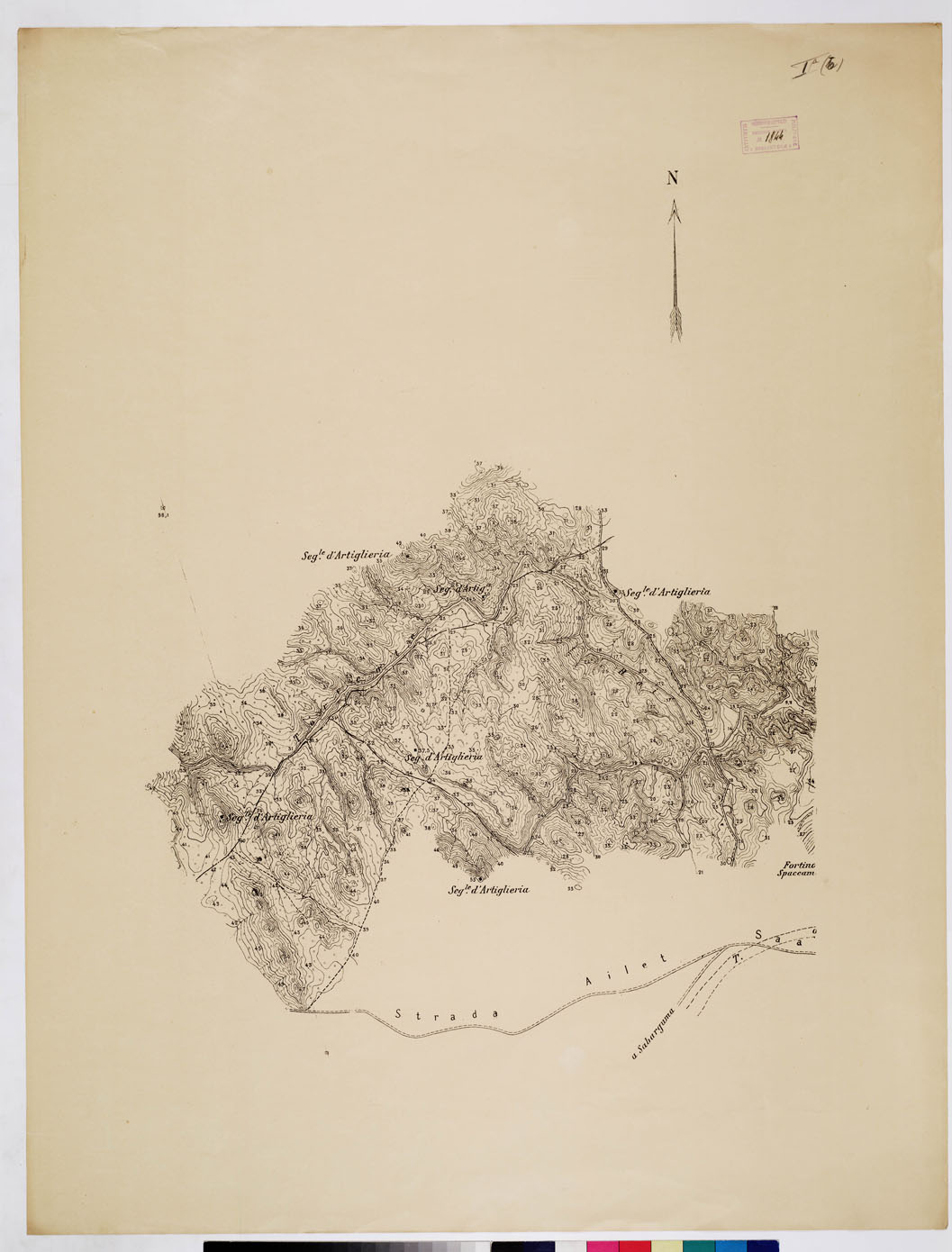 (N:15657) SAATI AILET (INGRANDIMENTO DI DUE FOGLI DELLA CARTA CON INV. 1843) - Foglio 1 (B) (B0010401) Carte e stampe antiche: riproduzione a colori su carta (formato A1)