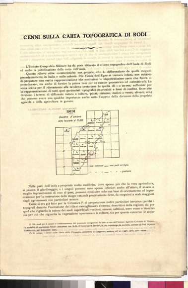 (N:6977) CARTA TOPOGRAFICA DELL'ISOLA DI RODI - I.G.M. (B0010525, B0010526, B0010527, B0010528) Carte e stampe antiche: riproduzione a colori su carta (formato A1)