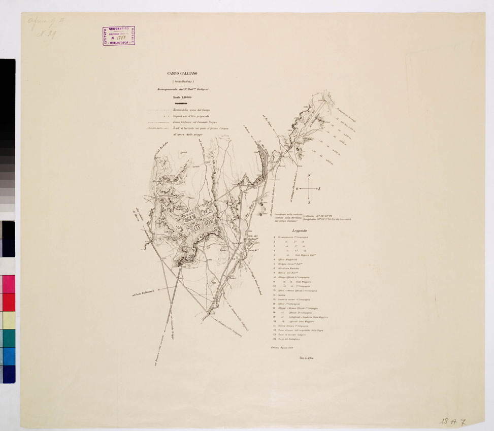 (N:513) CAMPO GALLIANO - AMBA HAZHAZ (B0010640) Carte e stampe antiche: riproduzione a colori su carta (formato A1)