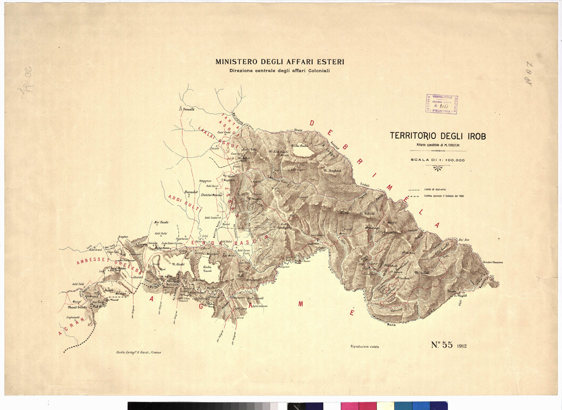 (N:16583) TERRITORIO DEGLI IROB (B0010706) Carte e stampe antiche: riproduzione a colori su carta (formato A1)
