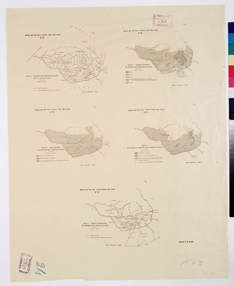 (N:15761) TERRITORIO DELLA RESIDENZA DEL MARB. (B0010716) Carte e stampe antiche: riproduzione a colori su carta (formato A1)