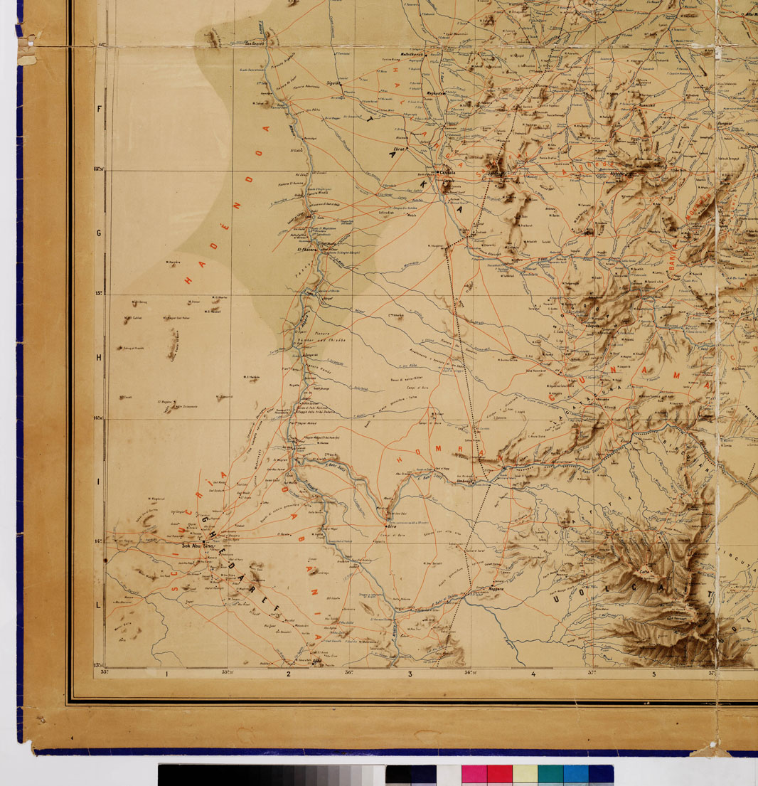 (N:4244) CARTA DIMOSTRATIVA DELLA COLONIA ERITREA (B0010780, B0010781, B0010782, B0010783, B10780-3) Carte e stampe antiche: riproduzione a colori su carta (formato A1)