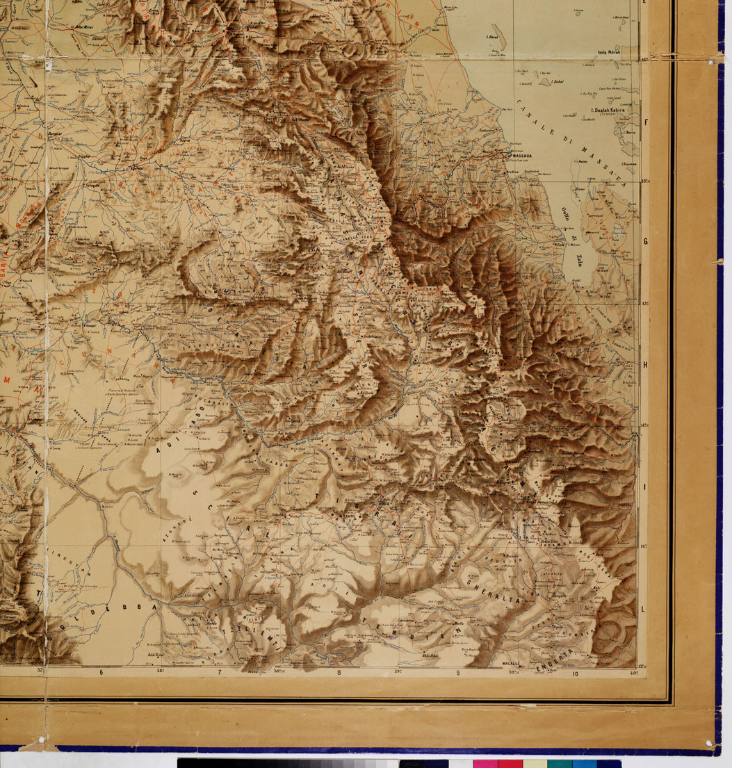 (N:4244) CARTA DIMOSTRATIVA DELLA COLONIA ERITREA (B0010780, B0010781, B0010782, B0010783, B10780-3) Carte e stampe antiche: riproduzione a colori su carta (formato A1)