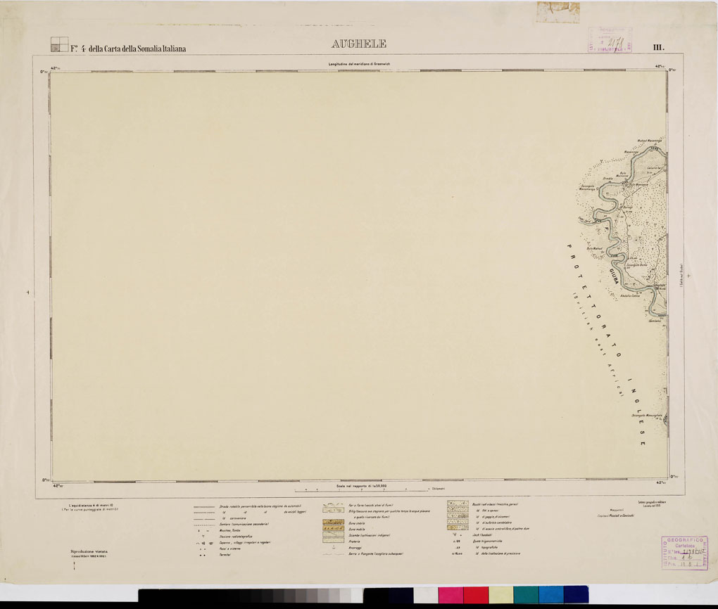 (N:3454) CARTA DELLA MEDIA GOSCIA E BASSA GOSCIA (a colori) - Fogli n. 9+9 - Foglio 4 AUGHELE III (B0010858) Carte e stampe antiche: riproduzione a colori su carta (formato A1)