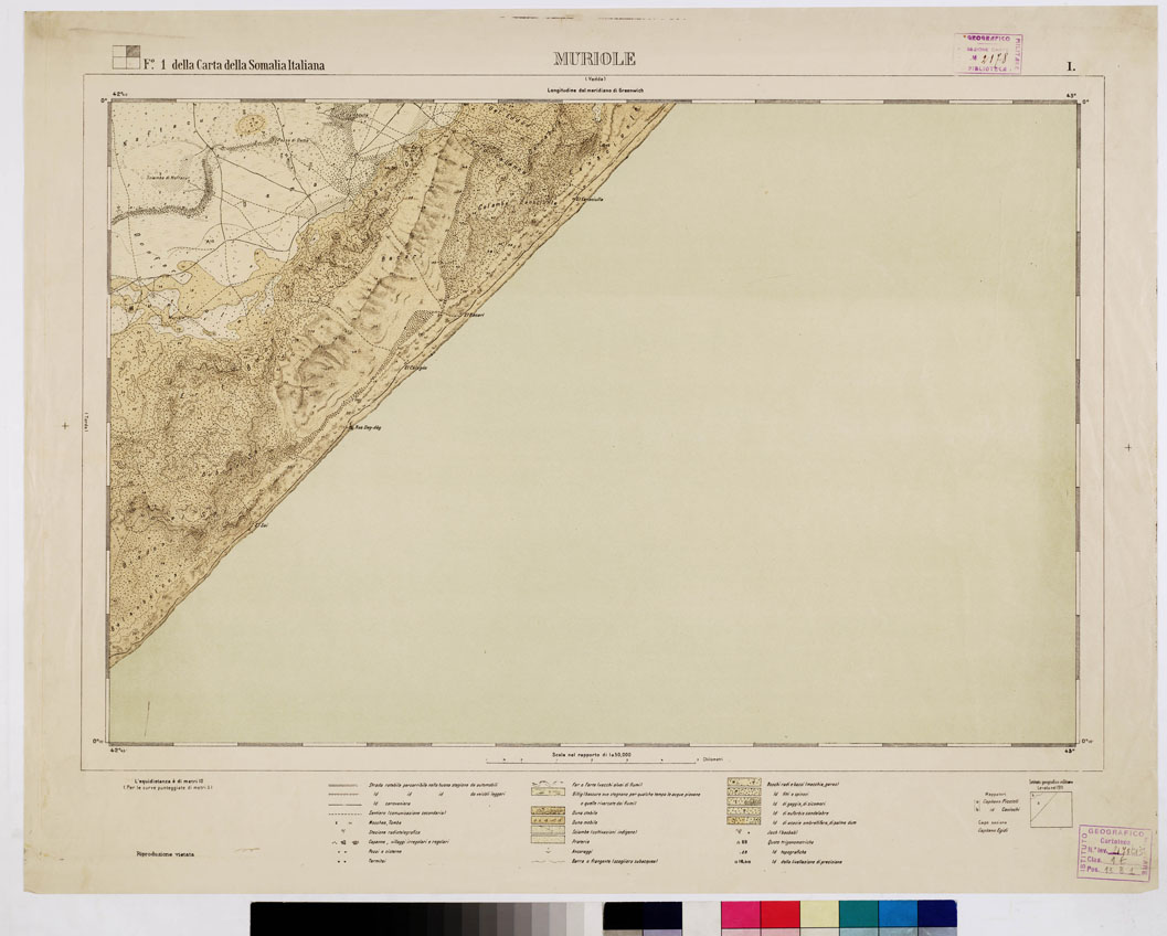 (N:3442) CARTA DELLA MEDIA GOSCIA E BASSA GOSCIA (a colori) - Fogli n. 9+9 Foglio 1 Muriole I (B0010866) Carte e stampe antiche: riproduzione a colori su carta (formato A1)
