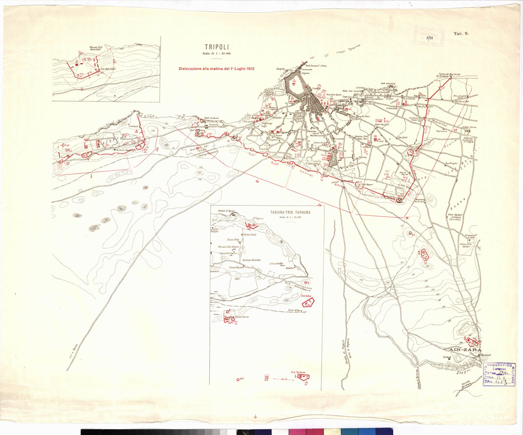 (N:9779) TRIPOLI -Tavola 9 (B0011078) Carte e stampe antiche: riproduzione a colori su carta (formato A1)