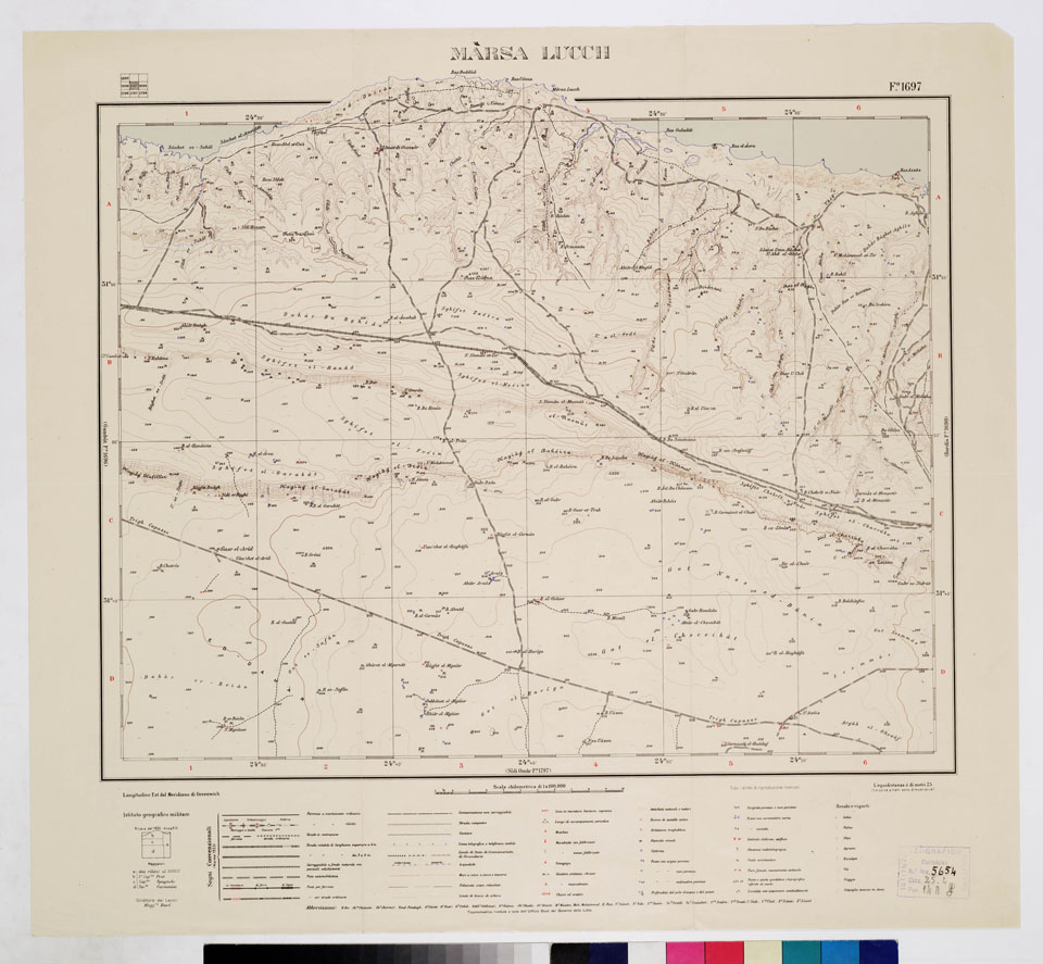 (N:7675) CARTA TOPOGRAFICA DELLA LIBIA - MARSA LUCCH Foglio 1697 (B0011295) Carte e stampe antiche: riproduzione a colori su carta (formato A1)