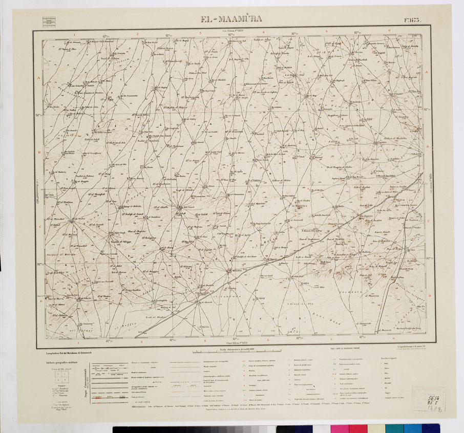 (N:7655) CARTA TOPOGRAFICA DELLA LIBIA - EL MAAMURA Foglio 1473 (B0011299) Carte e stampe antiche: riproduzione a colori su carta (formato A1)