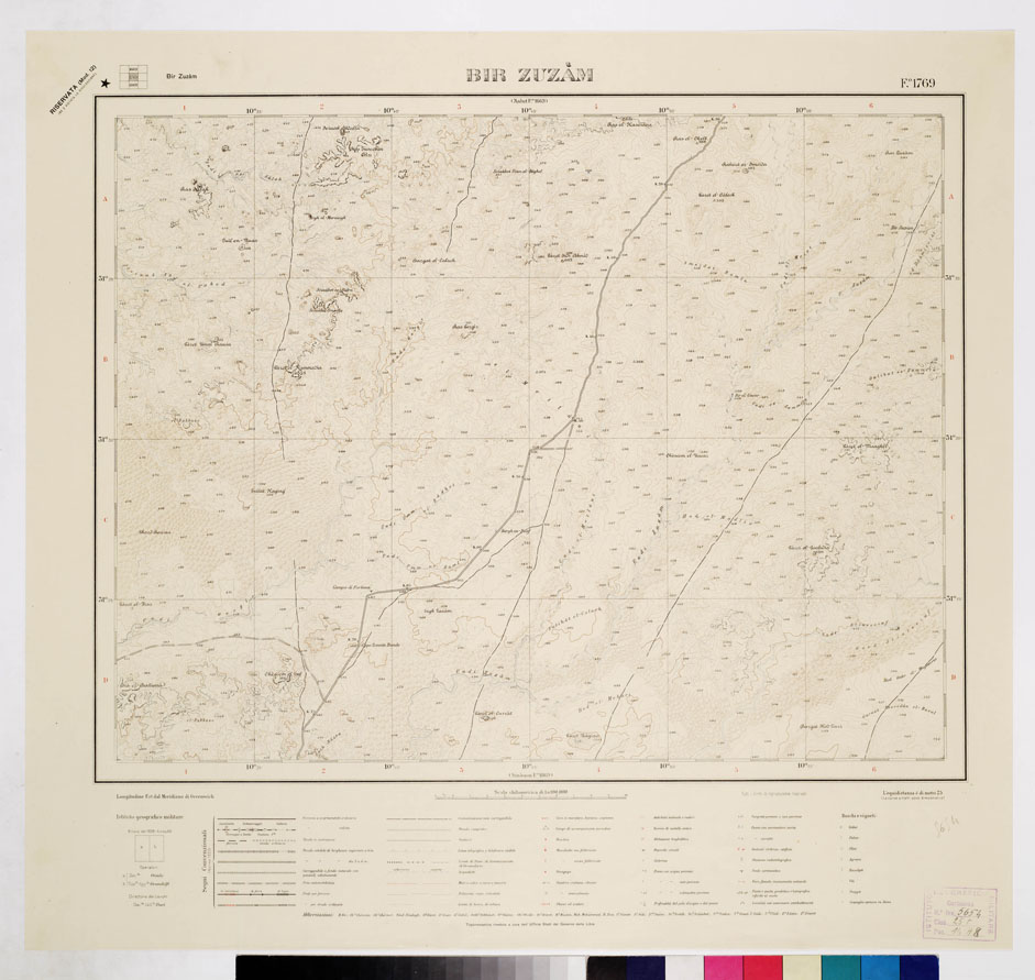 (N:7650) CARTA TOPOGRAFICA DELLA LIBIA - BIR ZUZAM Foglio 1769 (B0011309) Carte e stampe antiche: riproduzione a colori su carta (formato A1)