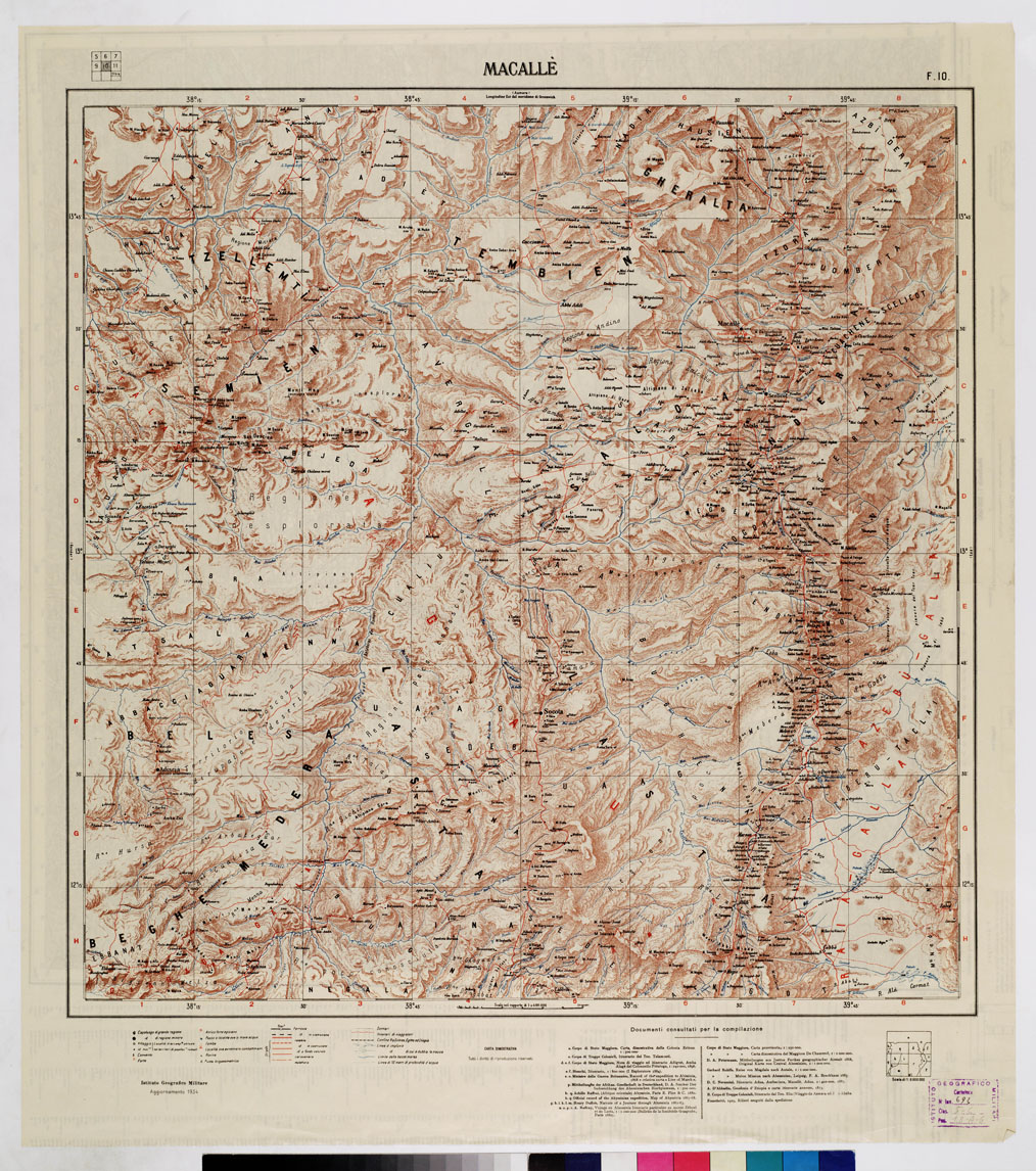 (N:4167) CARTA DIMOSTRATIVA DELLA COLONIA ERITREA E REGIONI ADIACENTI - Foglio 10 MACALLE' (B0011439) Carte e stampe antiche: riproduzione a colori su carta (formato A1)