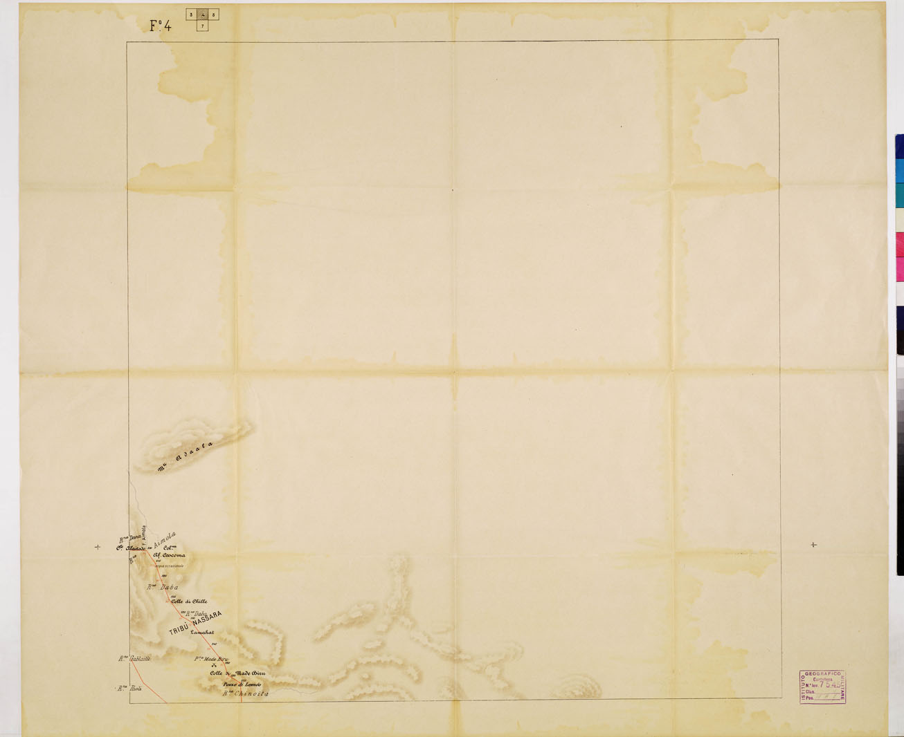 (N:11047) ITINERARIO DA ASSAB ALL'AUSSA - Foglio 4 (B0011461) Carte e stampe antiche: riproduzione a colori su carta (formato A1)